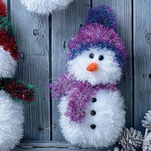 Load image into Gallery viewer, Knitting Pattern: Snowmen in Tinsel Chunky Yarn