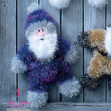 Load image into Gallery viewer, Knitting Pattern: Santas in Tinsel Chunky Yarn