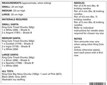 Load image into Gallery viewer, Knitting Pattern: Santas in Tinsel Chunky Yarn