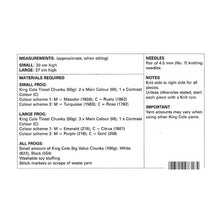 Load image into Gallery viewer, Knitting Pattern: Frog in Tinsel Chunky Yarn