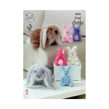Load image into Gallery viewer, Knitting Pattern: Rabbits in Tinsel Chunky Yarn