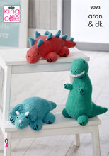 Load image into Gallery viewer, Knitting Pattern: Dinosaur Knitted Toys in Aran and DK Yarn
