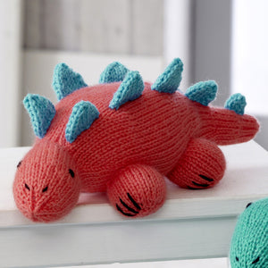Knitting Pattern: Dinosaur Knitted Toys in Aran and DK Yarn