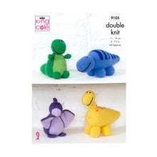 Load image into Gallery viewer, Knitting Pattern: Dinosaur Knitted Toys in DK Yarn