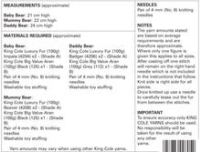 Load image into Gallery viewer, Knitting Pattern: Mummy, Daddy and Baby Bears in Luxury Faux Fur Yarn