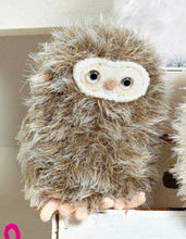 Load image into Gallery viewer, Knitting Pattern: Baby Owls in King Cole Luxury Faux Fur Yarn
