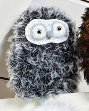 Load image into Gallery viewer, Knitting Pattern: Baby Owls in King Cole Luxury Faux Fur Yarn