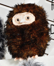 Load image into Gallery viewer, Knitting Pattern: Baby Owls in King Cole Luxury Faux Fur Yarn