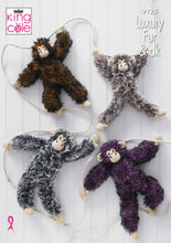 Load image into Gallery viewer, Knitting Pattern: Chimpanzee Toy in King Cole Luxury Faux Fur Yarn