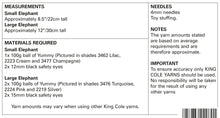 Load image into Gallery viewer, Knitting Pattern: Elephants in King Cole Yummy Yarn