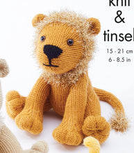 Load image into Gallery viewer, Knitting Pattern: Lion Family in DK and Tinsel Yarn