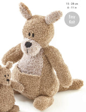 Load image into Gallery viewer, Knitting Pattern: Kangaroo and Joey in King Cole Truffle Yarn