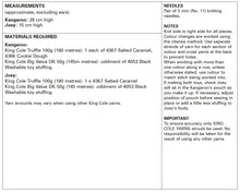 Load image into Gallery viewer, Knitting Pattern: Kangaroo and Joey in King Cole Truffle Yarn