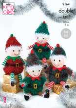 Load image into Gallery viewer, Knitting Pattern: Easy Knit Christmas Elves in Tinsel Chunky and DK Yarn