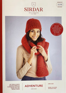 Pattern + Yarn: Hat and Scarf in Red Super Chunky Yarn