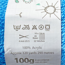 Load image into Gallery viewer, DK Yarn: King Cole Big Value Baby, Light Blue, 100g