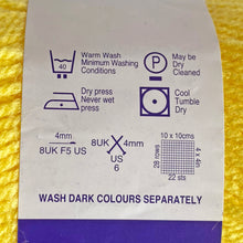 Load image into Gallery viewer, DK Yarn: Hayfield Bonus, Bright Lemon, 100g