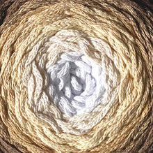 Load image into Gallery viewer, Yarn: Retwisst Recycled Chainy Cotton Cake Browns Five Colour Gradient, 250g