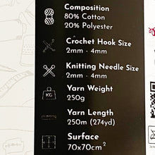 Load image into Gallery viewer, Yarn: Retwisst Recycled Chainy Cotton Cake Five Colour Gradient, Grey and Pink, 250g