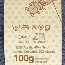 Load image into Gallery viewer, Aran Yarn: Blue Denim Comfort Aran Yarn, 100g