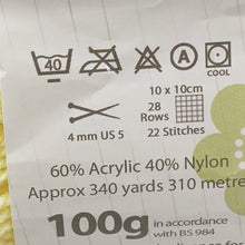 Load image into Gallery viewer, DK Yarn: Baby Comfort, Pale Yellow, 100g