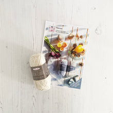 Load image into Gallery viewer, Knitting Kit: Recycled Dish Cloth Cotton, Cream, 100g Ball with Free Pattern
