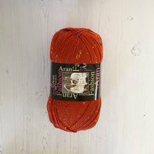 Load image into Gallery viewer, Aran Yarn: Orange Fashion Aran with Wool, 400g
