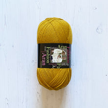 Load image into Gallery viewer, Aran Yarn: Antique Gold Fashion Aran with Wool, 400g