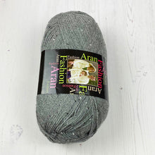 Load image into Gallery viewer, Aran Yarn: Grey Fashion Aran with Wool, 400g