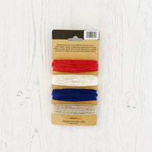 Load image into Gallery viewer, Hemptique 100% Hemp Cord, 4 x 9.1m, 1mm wide. Colour: Americana Silver