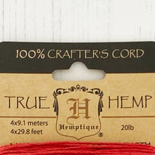Load image into Gallery viewer, Hemptique 100% Hemp Cord, 4 x 9.1m, 1mm wide. Colour: Americana Silver