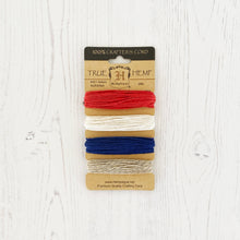 Load image into Gallery viewer, Hemptique 100% Hemp Cord, 4 x 9.1m, 1mm wide. Colour: Americana Silver