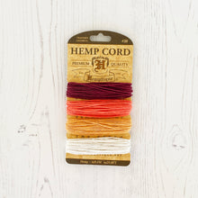 Load image into Gallery viewer, Hemptique 100% Hemp Cord, 4 x 9.1m, 1mm wide. Colour: Coral Reef