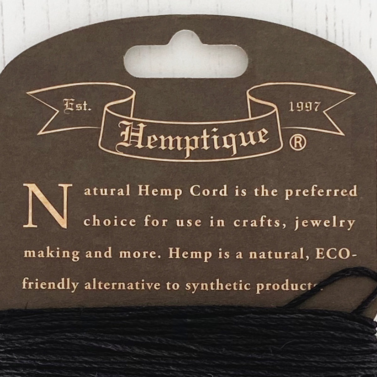 Hemptique 100% Hemp Cord, 4 x 9.1m, 1mm wide. Colour: Earthy – YardandYarn