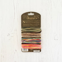 Load image into Gallery viewer, Hemptique 100% Hemp Cord, 4 x 9.1m, 1mm wide. Colour: Variegated Festival