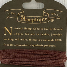 Load image into Gallery viewer, Hemptique 100% Hemp Cord, 4 x 9.1m, 1mm wide. Colour: Harvest