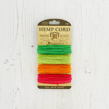 Load image into Gallery viewer, Hemptique 100% Hemp Cord, 4 x 9.1m, 1mm wide. Colour: Neon