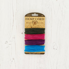 Load image into Gallery viewer, Hemptique 100% Hemp Cord, 4 x 9.1m, 1mm wide. Colour: Party