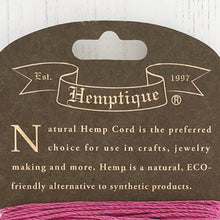 Load image into Gallery viewer, Hemptique 100% Hemp Cord, 4 x 9.1m, 1mm wide. Colour: Ruby