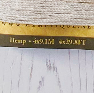 Hemptique 100% Hemp Cord, 4 x 9.1m, 1mm wide. Colour: Spring
