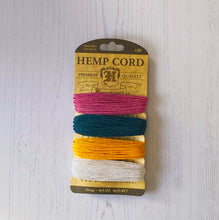 Load image into Gallery viewer, Hemptique 100% Hemp Cord, 4 x 9.1m, 1mm wide. Colour: Spring