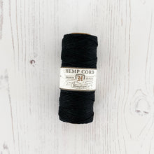 Load image into Gallery viewer, Hemptique 100% Hemp Cord: Black, 5 or 10m Lengths, 1mm wide
