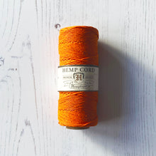 Load image into Gallery viewer, Hemptique 100% Hemp Cord: Orange, 5 or 10m Lengths, 1mm wide