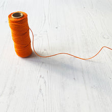 Load image into Gallery viewer, Hemptique 100% Hemp Cord: Orange, 5 or 10m Lengths, 1mm wide