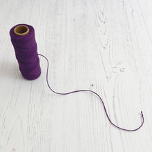 Load image into Gallery viewer, Hemptique 100% Hemp Cord: Plum, 5 or 10m Lengths, 1mm wide