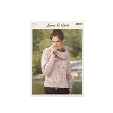 Load image into Gallery viewer, Knitting Pattern: Ladies Aran Sweater with Polo Neck