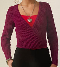 Load image into Gallery viewer, Knitting Pattern: Ladies Crossover Lace Cardigan in DK Yarn