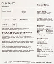 Load image into Gallery viewer, Knitting Pattern: Hooded Baby Blanket for 6 to 18 Months