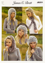 Load image into Gallery viewer, Knitting Pattern: Faux Fur Winter Accessories