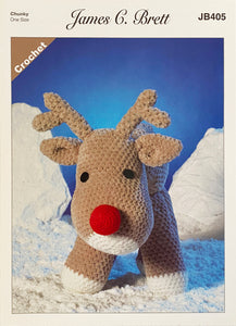 Crochet Pattern: Reindeer in Chunky Yarn